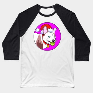 MERRY GRUFFMAS DOG CARTOON FUCHSIA Baseball T-Shirt